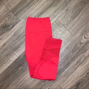Fabletics Red High Waisted Leggings